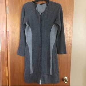 Theory Chayenne Long Sleeve Zip Wool Bodycon Dress 10